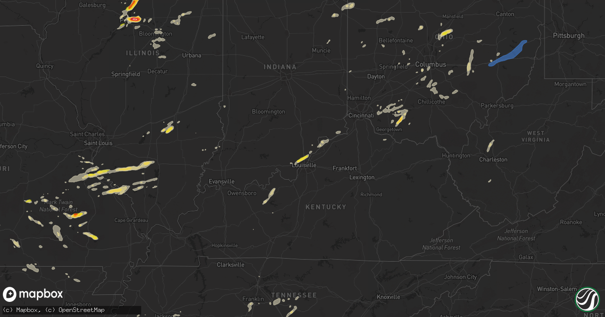 Hail map on August 20, 2022