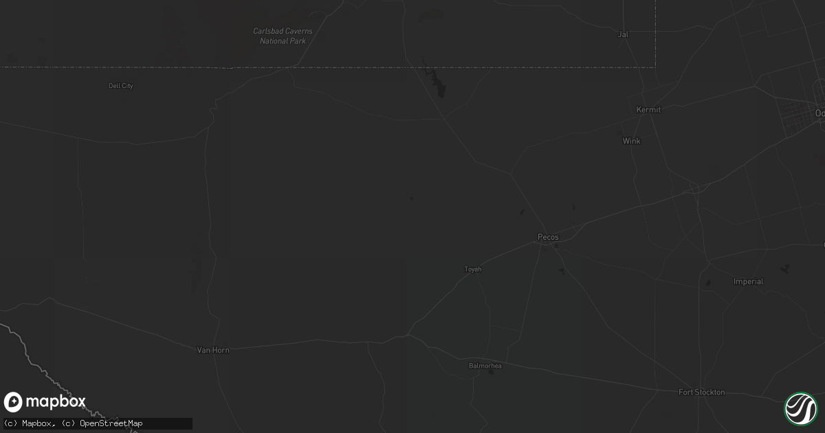 Hail map in Gueydan, LA on August 20, 2023