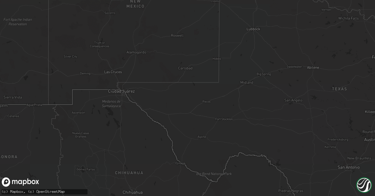Hail map in Louisiana on August 20, 2023