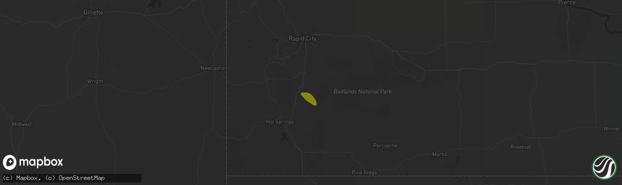 Hail map in Fairburn, SD on August 20, 2024