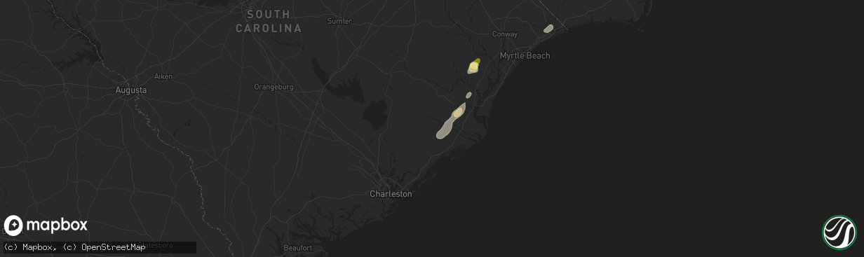 Hail map in Jamestown, SC on August 20, 2024