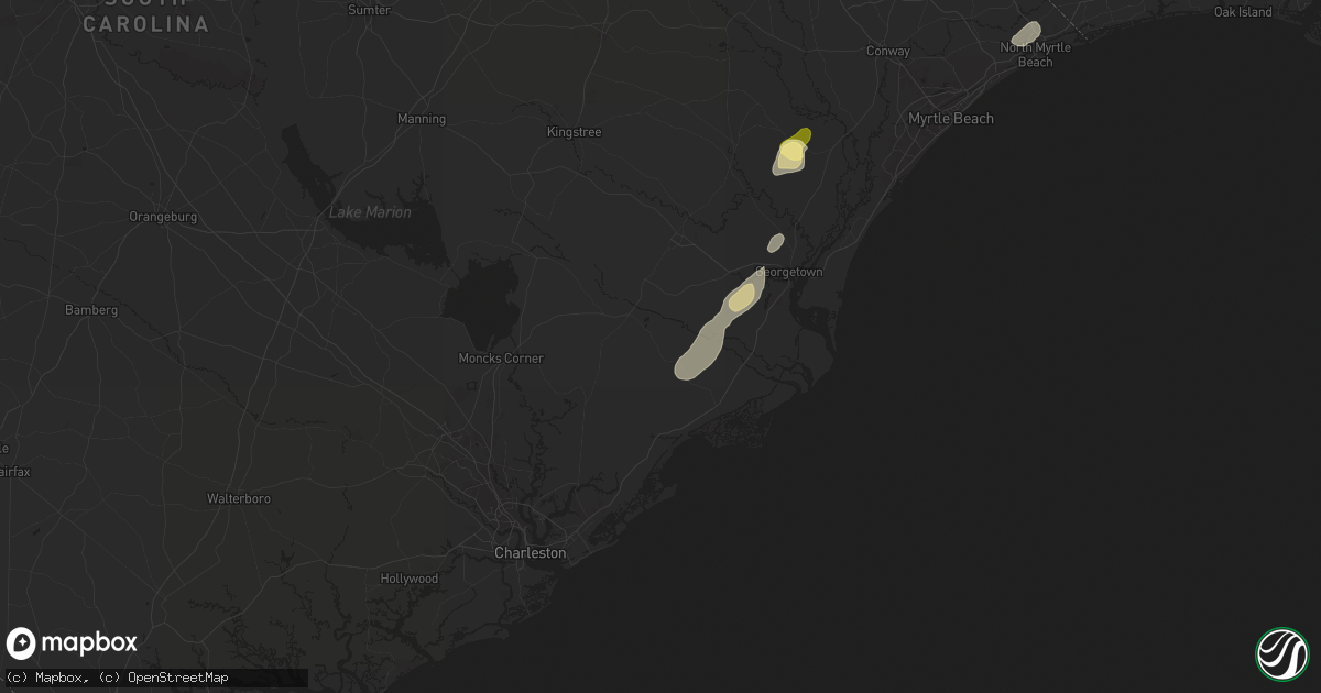 Hail map in Jamestown, SC on August 20, 2024