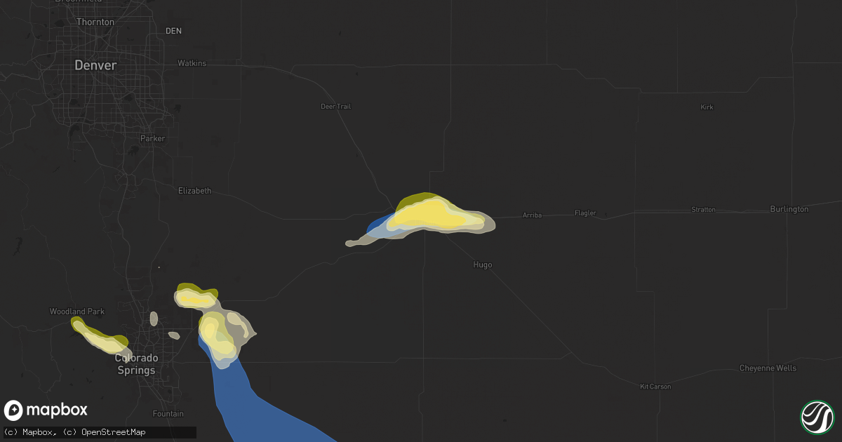 Hail map in Limon, CO on August 20, 2024