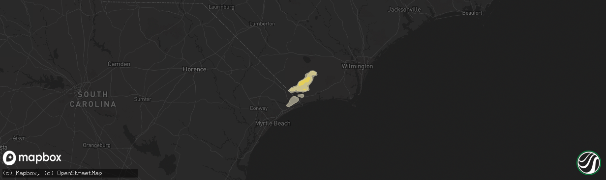 Hail map in Longwood, NC on August 20, 2024