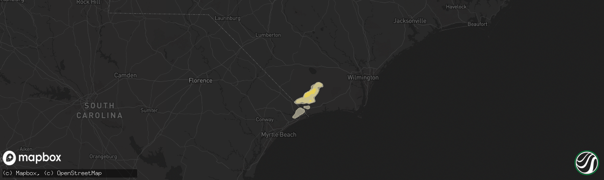 Hail map in Nakina, NC on August 20, 2024