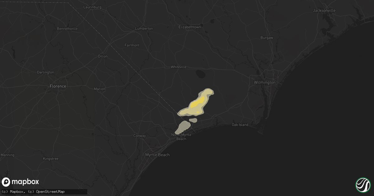Hail map in Nakina, NC on August 20, 2024