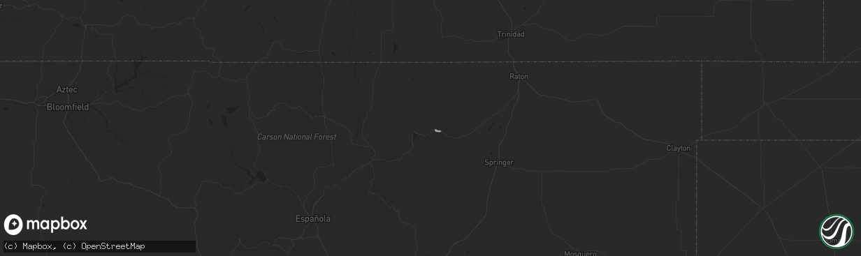 Hail map in Ute Park, NM on August 20, 2024