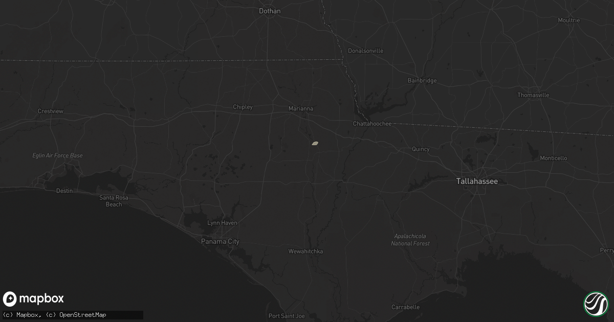 Hail map in Altha, FL on August 20, 2025