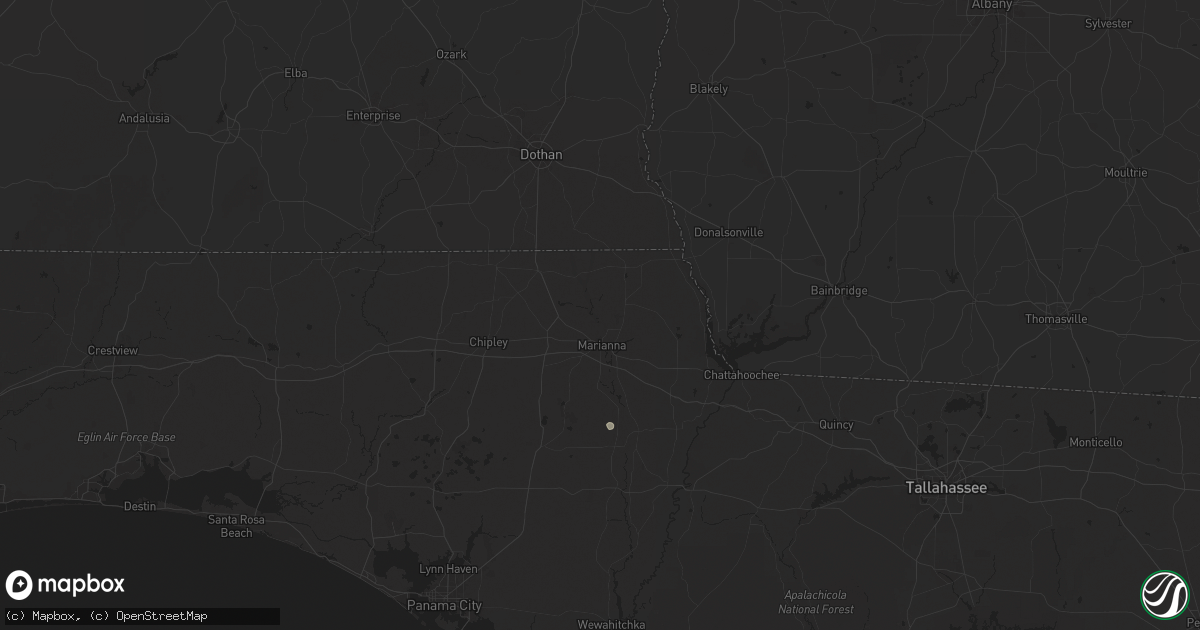 Hail map in Marianna, FL on August 20, 2025