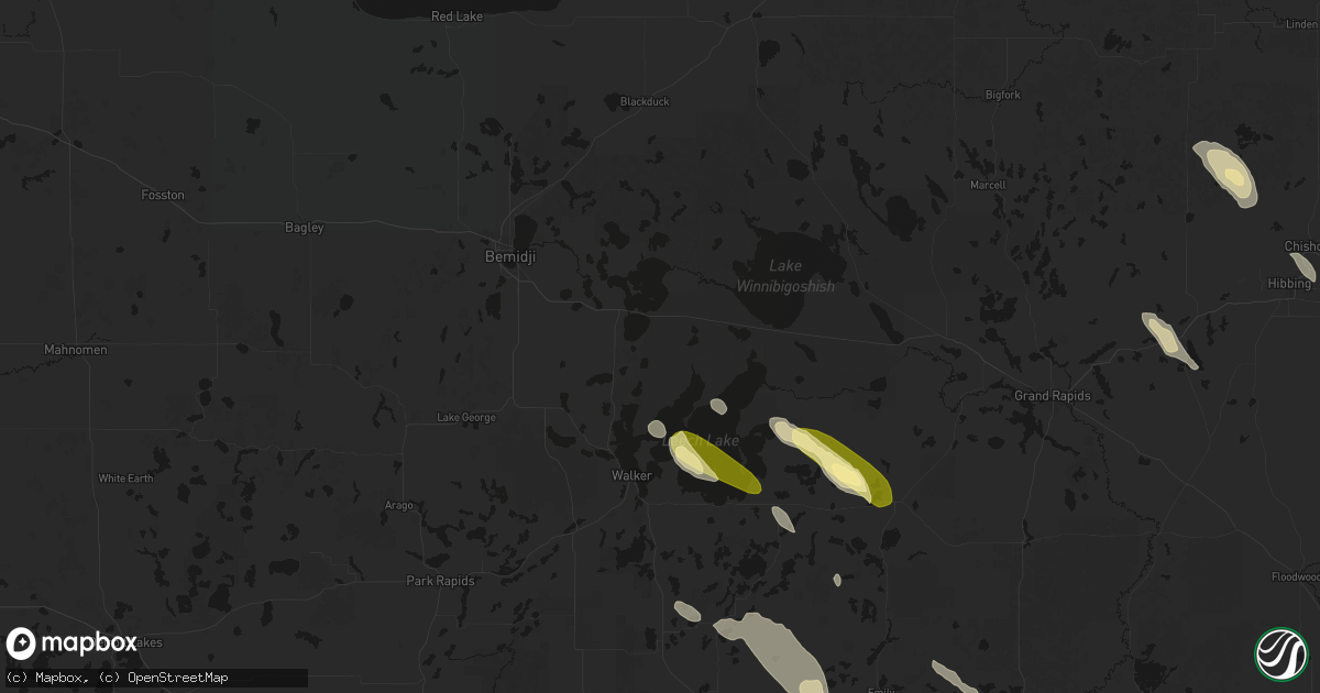 Hail map in Cass Lake, MN on August 20, 2026