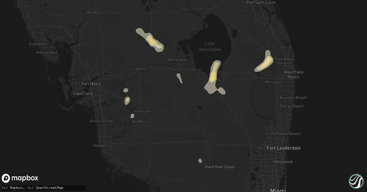 Hail map in Clewiston, FL on August 20, 2026