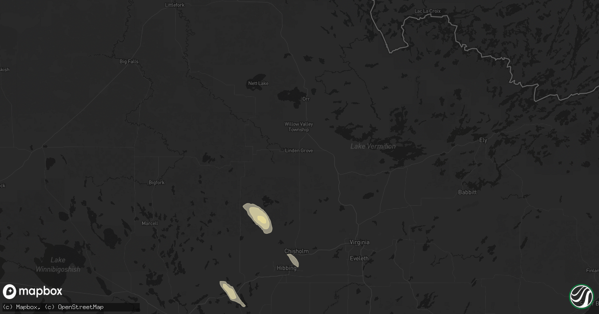 Hail map in Cook, MN on August 20, 2026