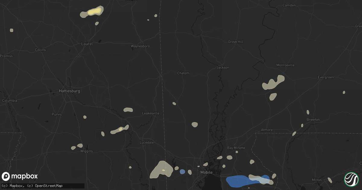 Hail map in Deer Park, AL on August 20, 2026