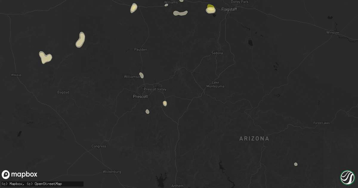 Hail map in Dewey, AZ on August 20, 2026