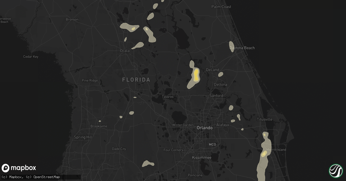 Hail map in Eustis, FL on August 20, 2026