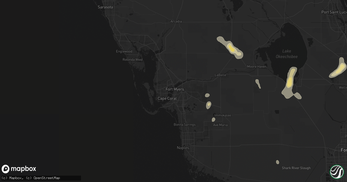 Hail map in Fort Myers, FL on August 20, 2026