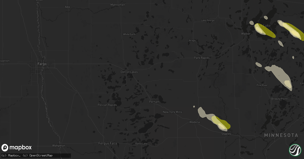 Hail map in Frazee, MN on August 20, 2026
