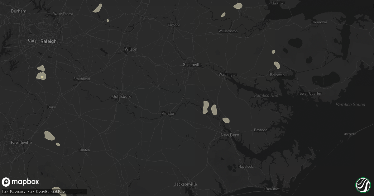 Hail map in Grifton, NC on August 20, 2026