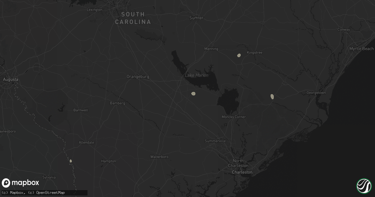 Hail map in Holly Hill, SC on August 20, 2026