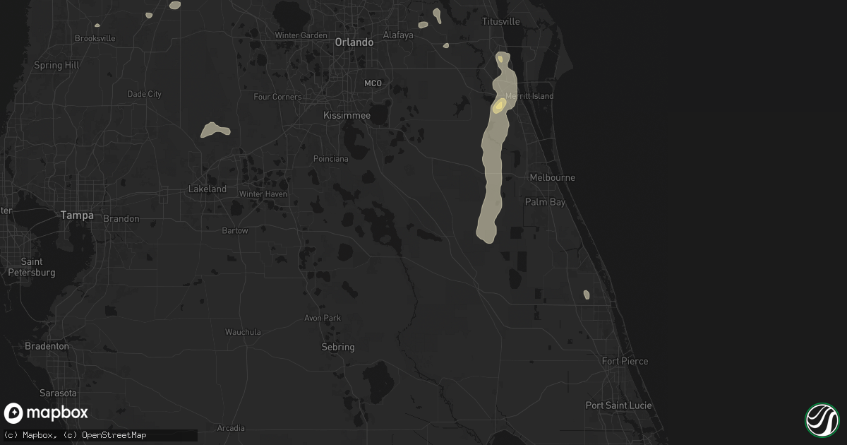 Hail map in Kenansville, FL on August 20, 2026