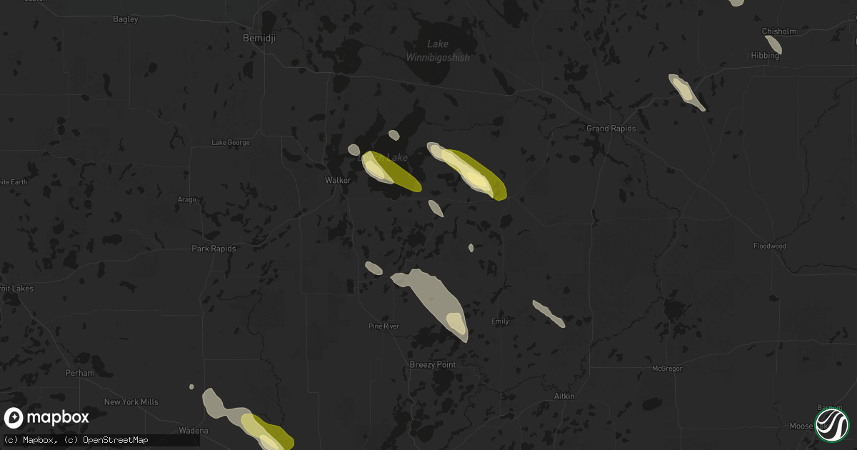 Hail map in Longville, MN on August 20, 2026