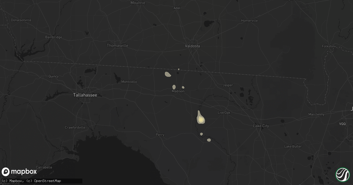 Hail map in Madison, FL on August 20, 2026