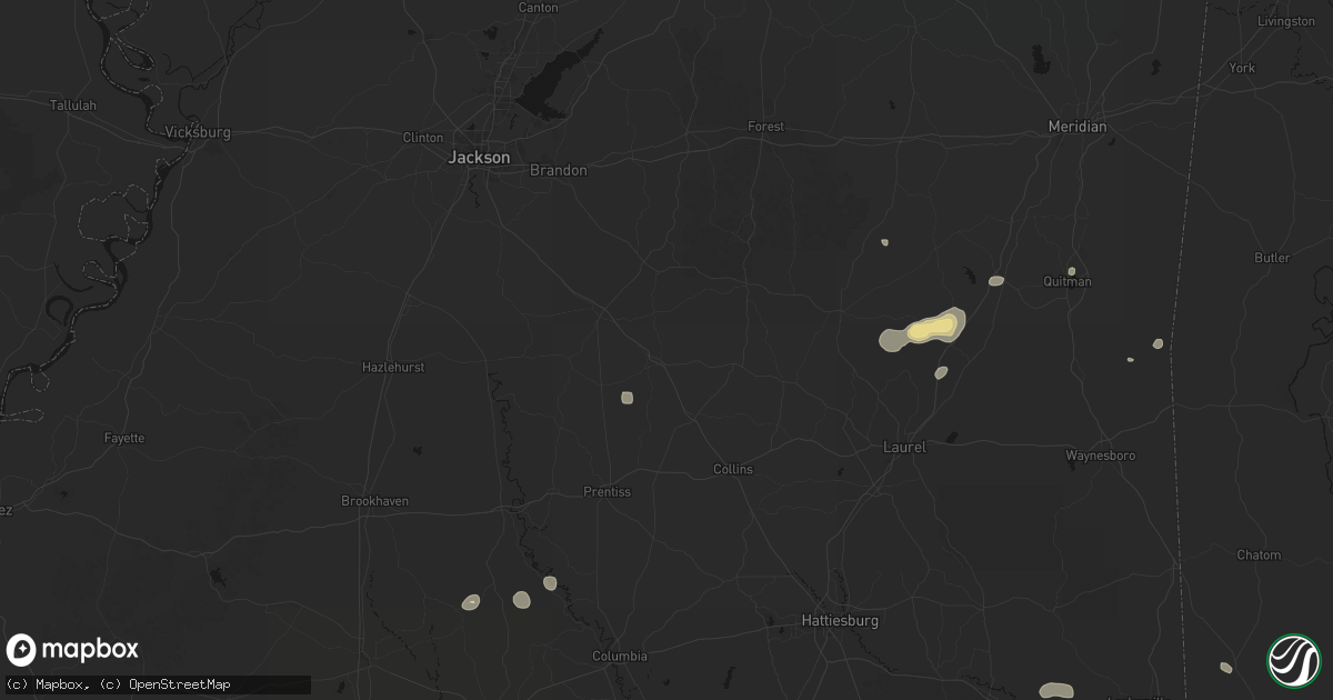 Hail map in Magee, MS on August 20, 2026