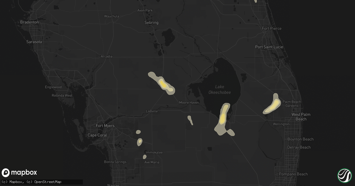 Hail map in Moore Haven, FL on August 20, 2026