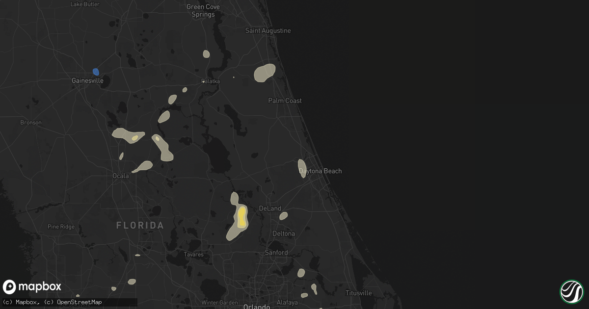 Hail map in Ormond Beach, FL on August 20, 2026