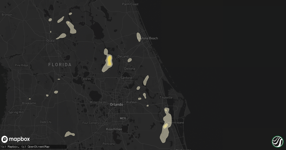 Hail map in Osteen, FL on August 20, 2026