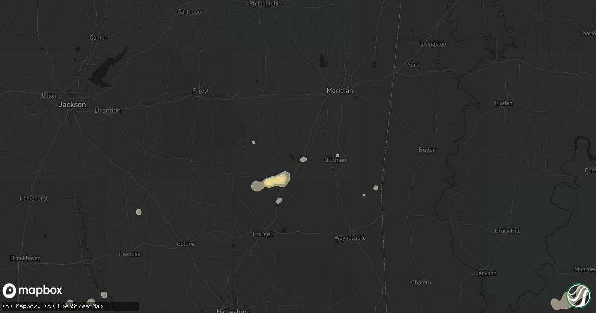 Hail map in Pachuta, MS on August 20, 2026