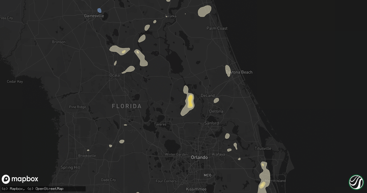 Hail map in Paisley, FL on August 20, 2026