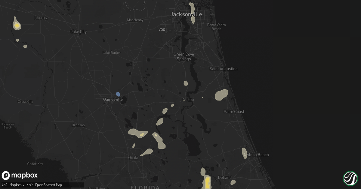 Hail map in Palatka, FL on August 20, 2026