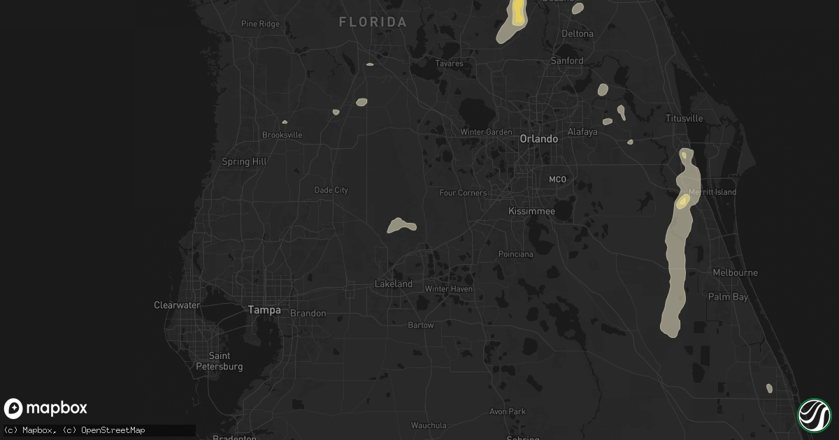 Hail map in Polk City, FL on August 20, 2026