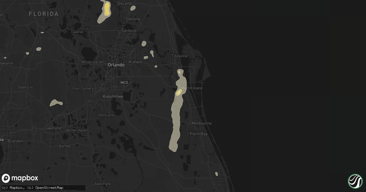 Hail map in Rockledge, FL on August 20, 2026