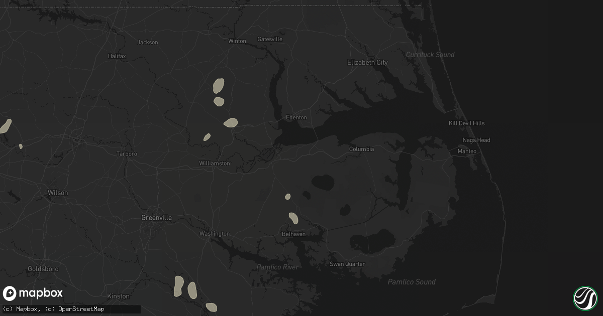Hail map in Roper, NC on August 20, 2026