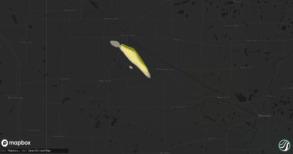 Hail map in Seaforth, MN on August 20, 2026