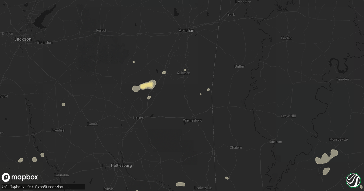 Hail map in Shubuta, MS on August 20, 2026