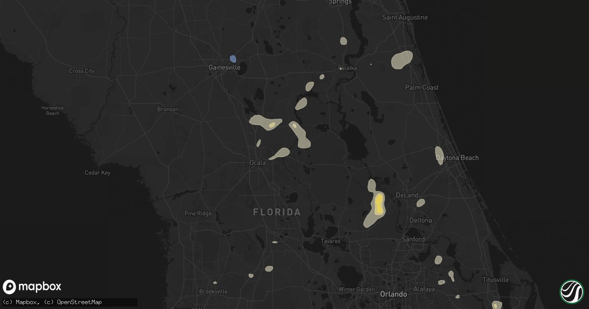 Hail map in Silver Springs, FL on August 20, 2026