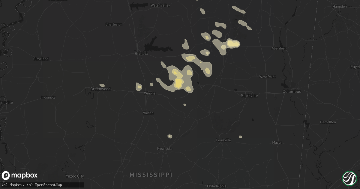 Hail map in Stewart, MS on August 20, 2026