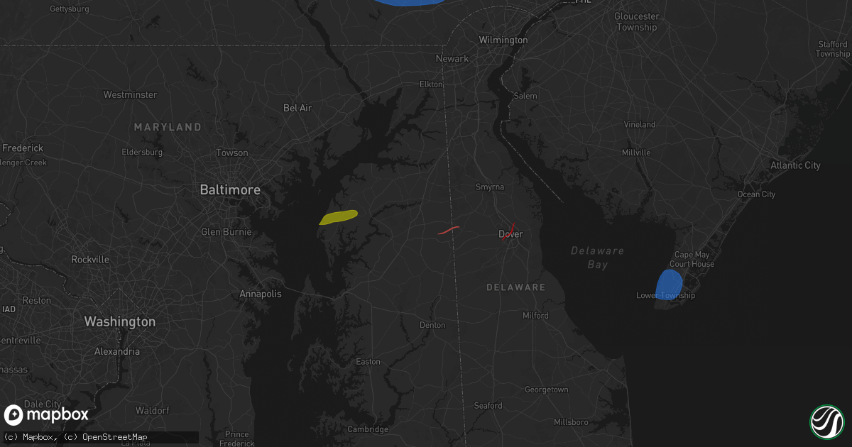 Hail map in Sudlersville, MD on August 20, 2026