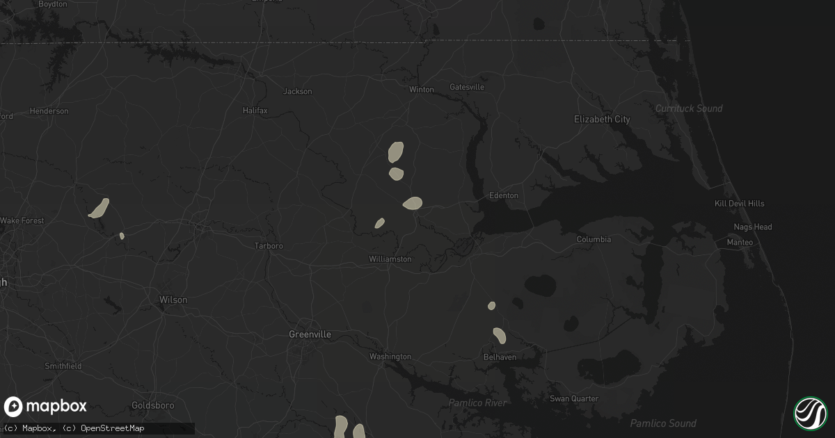 Hail map in Windsor, NC on August 20, 2026