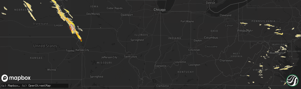 Hail map in Iowa on August 21, 2011