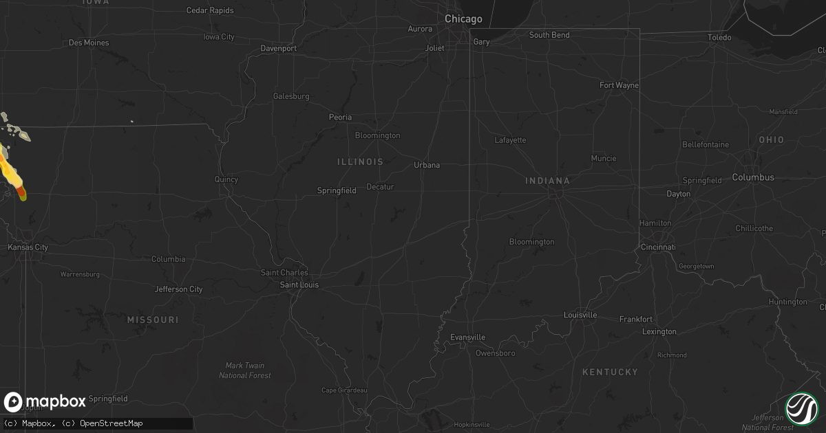 Hail map in Missouri on August 21, 2011