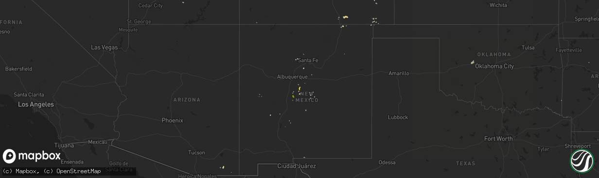 Hail map on August 21, 2011