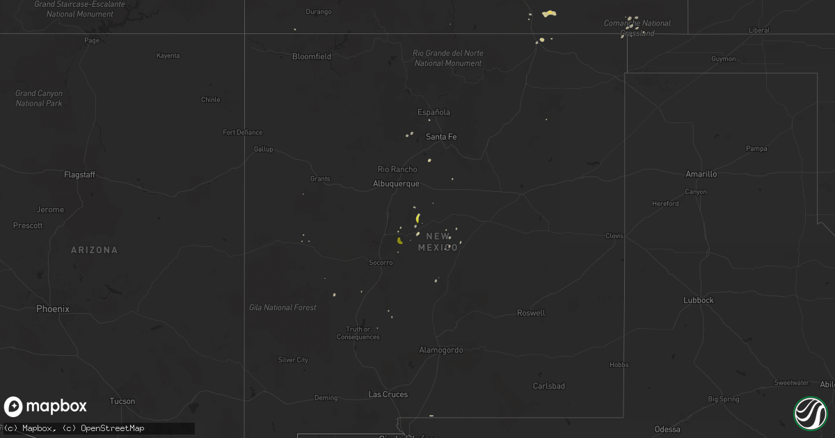Hail map on August 21, 2011