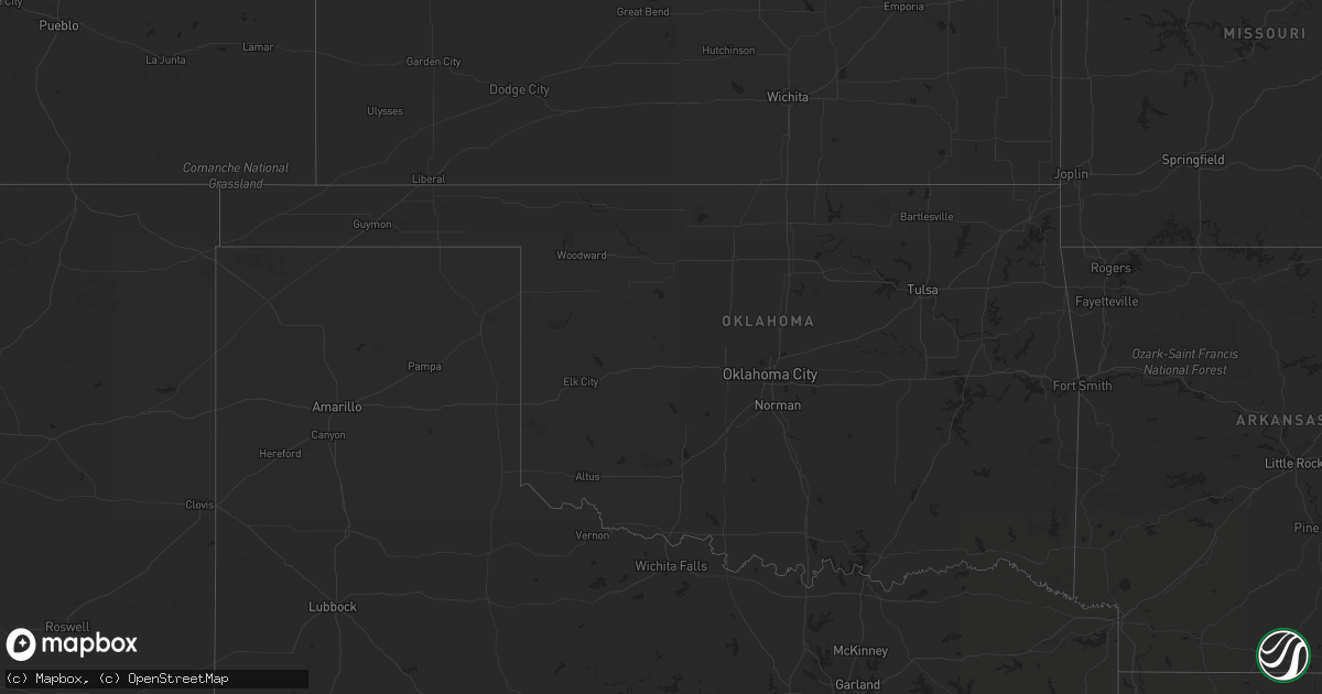 Hail map on August 21, 2012
