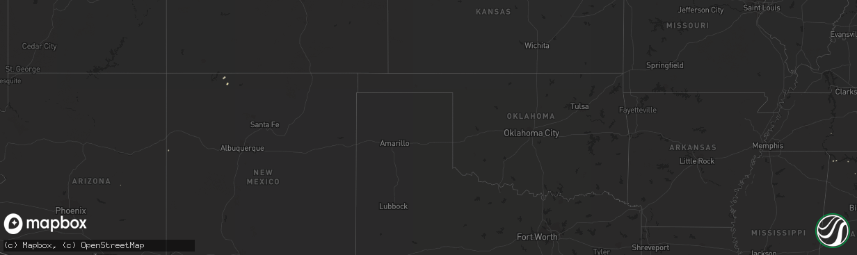 Hail map on August 21, 2013