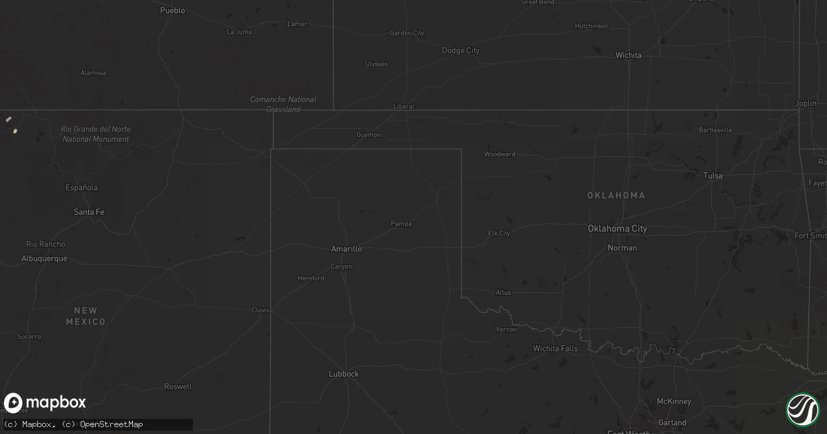 Hail map on August 21, 2013