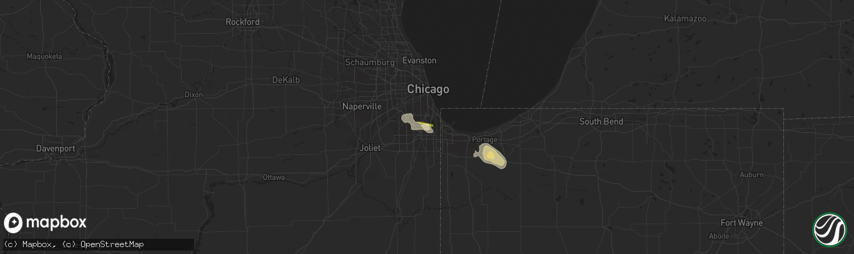 Hail map in Riverdale, IL on August 21, 2014